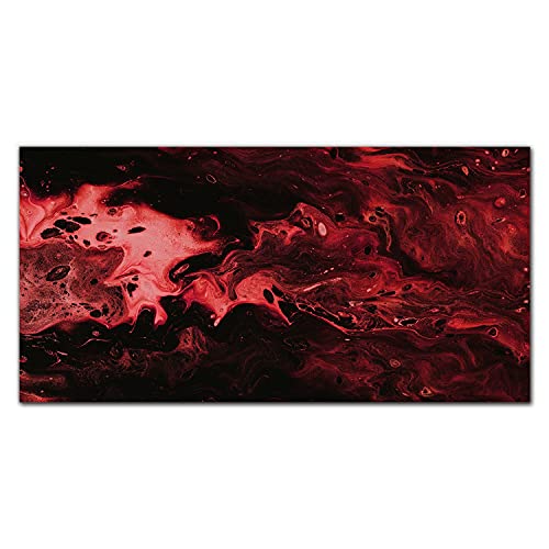 Impression sur toile eau rouge 100x50cm pour decoration murale salon