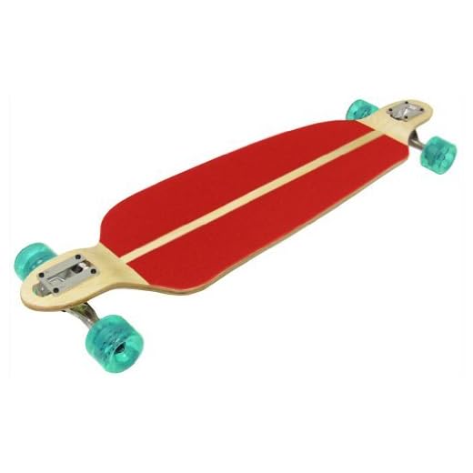 TGM Skateboards Downhill Longboard RED Double Drop Down Through 76mm Wheels, 180mm Trucks