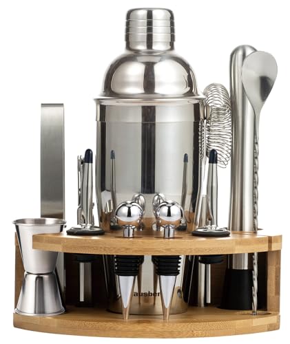 Juego de coctelería de 12 piezas KLAUSBERG KB-7655, el regalo ideal plateado 2