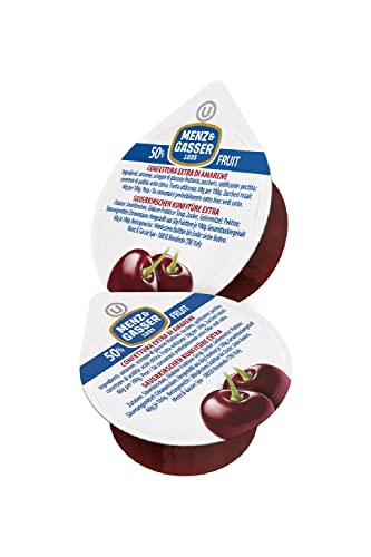 Menz & Gasser Sauerkirsch Konfitüre Extra 100 x 25 g, 1er Pack (1 x 2.5 kg) Cover