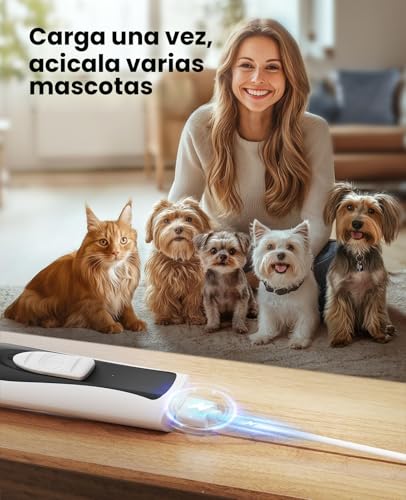 Miniatura 4 de Oneisall Recortadora De Patas Para Perros Con Luz Led, Silenciosa, Recortadora De Patas De Perro, Recargable, Cortadora Para Perros, Para Patas, Ojos, Orejas, Cara, Cuerpo Claro Blanco