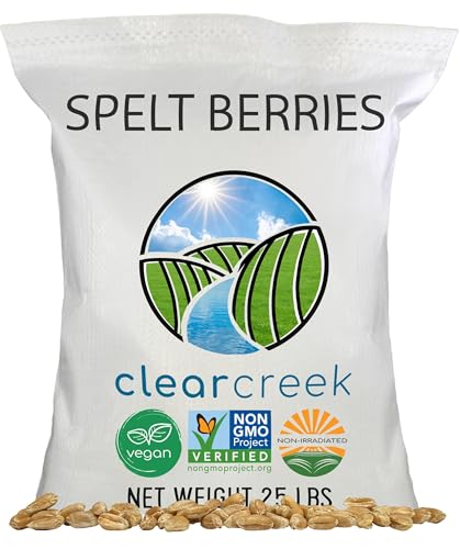 CLEAR CREEK Spelt Berries | 25 LBS | Washington State Grown | Non-GMO | Non-Irradiated