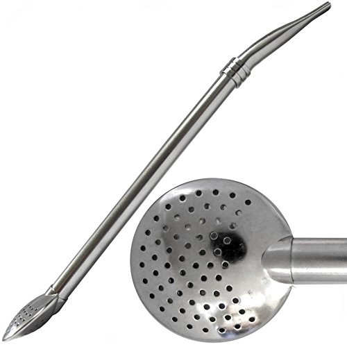 Gaucho Bruno Bombilla Estilo Brasilero (Bomba) en Acero Inoxidable