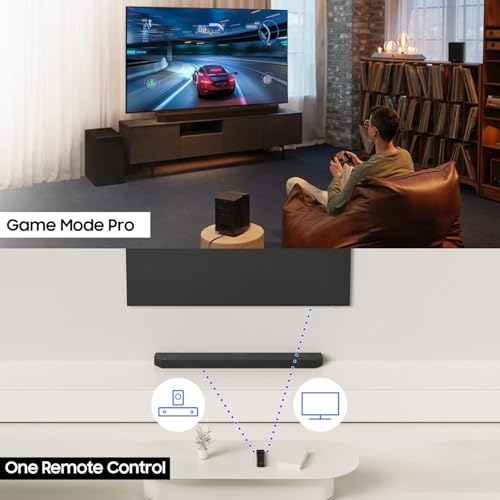 Image of Samsung 656 W 11.1.4 ch (HW-Q990D /XL) Wireless Dolby Atmos Soundbar with Subwoofer, Center /Up /Side Firing Speakers, Surround Sound, Built-in Alexa, AirPlay2, Wi-Fi, Bluetooth, HDMI (Graphite Black)