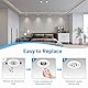 SCNNC Einbaustrahler GU10 Set Einbaurahmen Weiß inkl. GU10 Fassung 230V, 30° Schwenkbar LED Deckenspot 68MM Lochdurchmesser, Einbaustrahler GU10 Rahmen Rund für Einbauleuchten Einbauspots, 6 Sätze