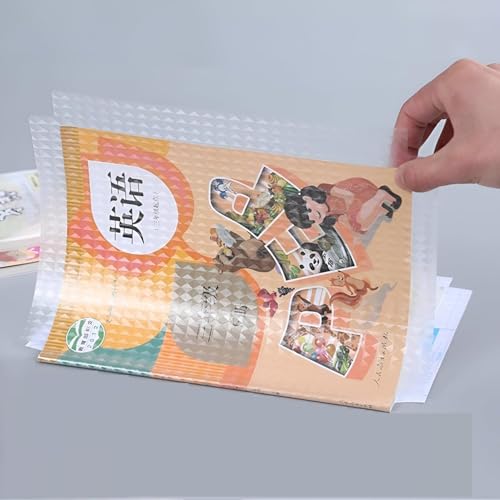Image of EASTHILL Clear Matte Film for Craft, Waterproof School Textbook Protective Case Cover Can Be Cut Self-Adhesive Pack of 30 PCS (Transparent, Mix)