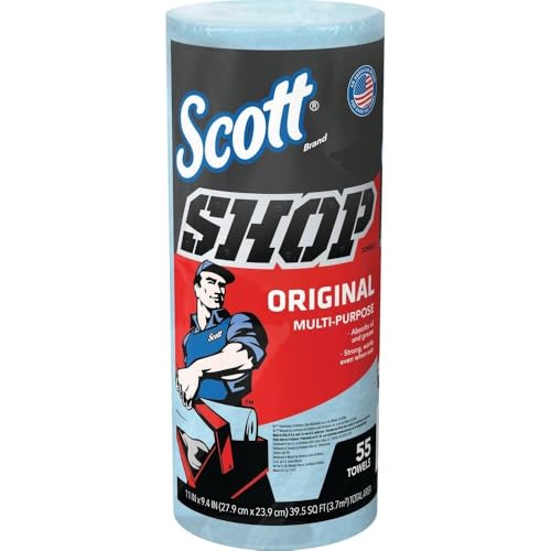 Kimberly-Clark 75130 SCOTT Shop Towel Roll, 55 Count (Pack of