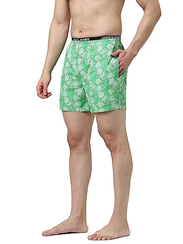 Image of JACK & JONES Men's Cotton Blend Classic Regular Solid Boxer Shorts