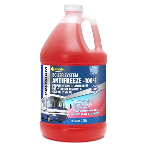 STAR BRITE Premium -100 Boiler System Antifreeze - Propylene Glycol Heating & Cooling Fluid - Made in USA - 1 Gallon (032700)