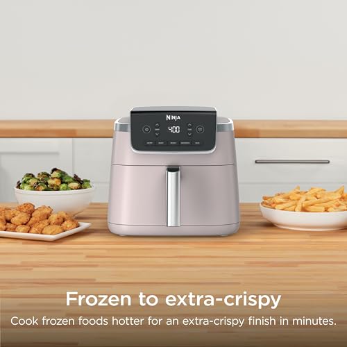 Image of Ninja Air Fryer Pro 5-in-1 | 5 QT Capacity, Air Fry, Bake, Roast, Reheat, and Dehydrate, Air Crisp Technology | Nonstick Basket & Crisper Plate | Light Pink | AF142PK