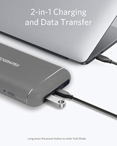 Techsmarter 20,100Mah 60W Usb-C Pd Hybrid Power Bank And Usb-C Hub. Portable Charger Compatible With Iphone, Ipad Pro, Macbook Air/Pro, Samsung Galaxy, Chromebook, Lg, Motorola, Android #TOP1