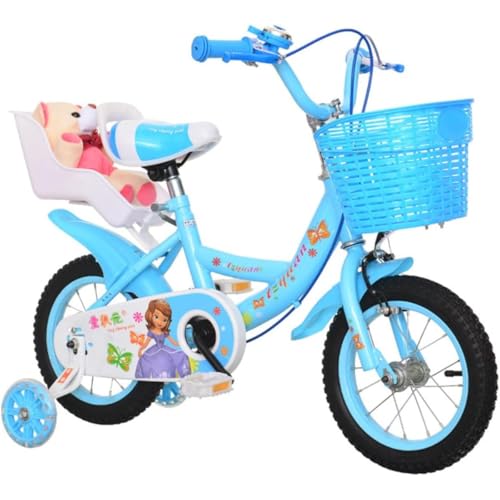 Figoday 3歳自転車子供用自転車3-9歳男女兼用バランス感覚養成調整可能シートハンドブレーキ付き誕生日プレゼントに最適 (ブルー,18インチ)