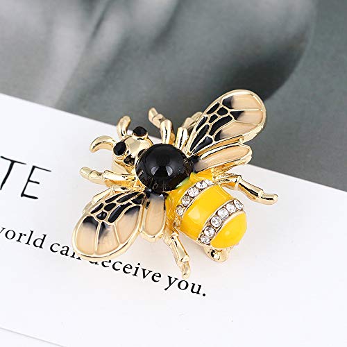 Image of Crystal Bee Pearl Brooches Exquisite Insect Bee Brooches Pins for Women