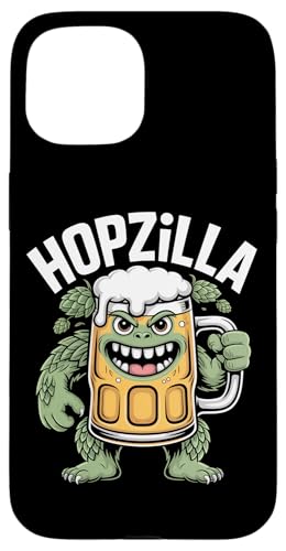 Hopzilla Cerveza Monster Hops IPA Cervecería Bar Oktoberfest Carcasa para iPhone 15