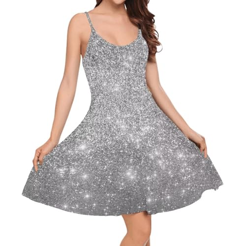 Image of Biyejit Women Casual Loose Dress Strap Long Summer Beach Swing Dress