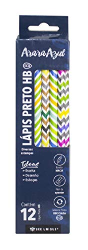 Lápis Preto Hb Eco Redondo - Cx 12Un Material: Resina 4 Estampas C/Cores Sortidas