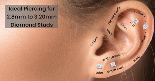 Round Lab Grown or Natural Diamond Stud (IGI Certified 0.70 ct & up) Popular Plus Quality Screw Back Earrings in 14k Solid Gold, 0.04 Ctw & Up,Gift For Her4