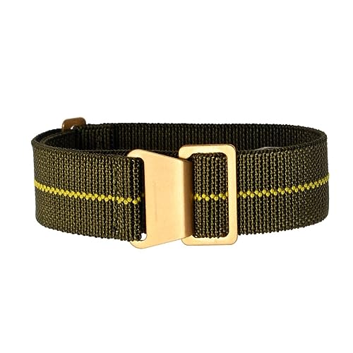 MFUPR Sports Watch Strap 20mm 22mm Elastic Nylon Watch Band Water-proof Watch Strap for Men's Watch Wristband(Green Yellow G,18mm)