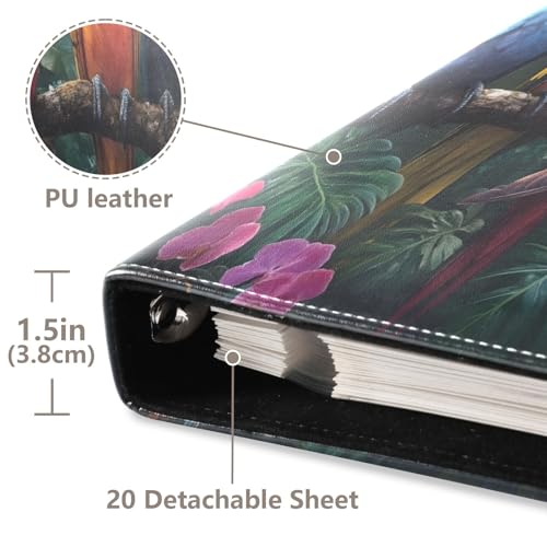 Álbum de Fotos Autoadhesivo DIY Scrapbook Album Tropical Parrots Encuadernador de 3 Anillos Libro de Fotos 40 Páginas 8x10 Para Recuerdos miniatura 4