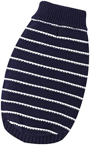 Premium Dog Clothes Comfortable Soft Warm Dog Sweater Breathable Durable Material Apparel for Pet Dogs (M,Navy)