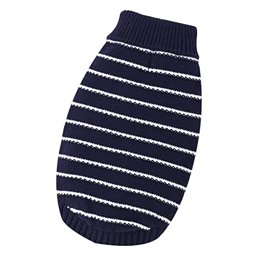 Premium Dog Clothes Comfortable Soft Warm Dog Sweater Breathable Durable Material Apparel For Pet Dogs (M,Navy) #TOP3
