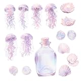 LEDMOMO 1 セット 海底テーマの装飾 海洋テーマの壁のデ 水中ウォールステッカー 海のパーティーの装飾 クラゲウォールステッカー 水中テーマステッカー 海洋生物の壁のデ ペット