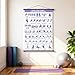 Chair Exercise Chart,Foldable Multiple Poses Wall Mount - Chair Workout Chart Pilates Poster - for Fitness Stretching Mobility Workout Training Home Gym Office