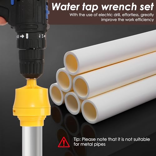 Kit de rosqueador de tubos de PVC compatível com furadeira elétrica, ferramenta de encanamento de ro
