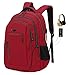 Produktbild Schulrucksack mädchen Teenager, Daypack Rucksack Schule, Multifunktional Laptop Rucksack Wasserdicht Reiserucksack (01 Rot, 15,6 Zoll)
