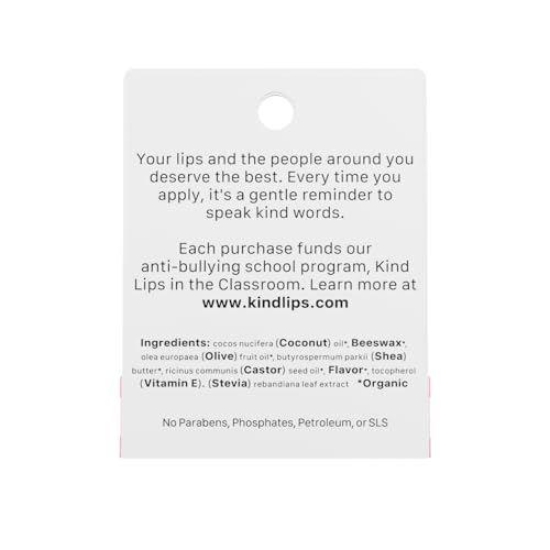 Kind Lips Organic Lip Balm Variety Pack (3 Pack) of Mint Mint, Vanilla Lemon & Wild Cherry • 100% Natural, Clean, Gluten-Free, Grain-Free • Moisturizing Lip Care Made in USA • chapstick Gift Set