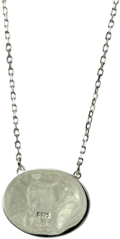 Western Oval Initial Necklace – 925 Sterling Silver Belt Buckle Pendant, 19-Inch Chain, Vintage Cowboy Style Personalized Jewelry for Women - Image 2