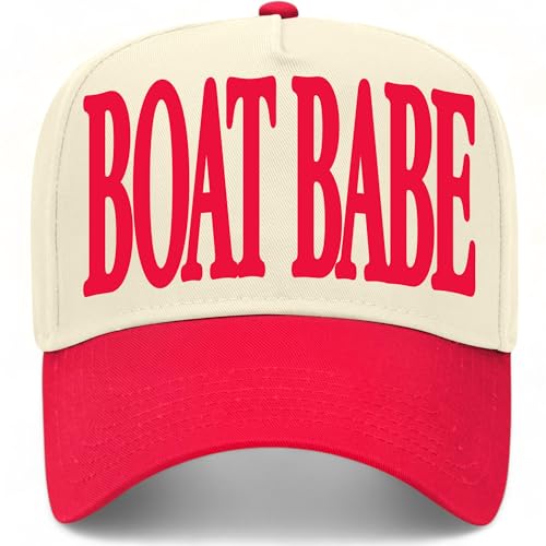 BROTHER TRUCKERS Boat Babe Serif Hat (US, Alpha, One Size, Red/Natural)