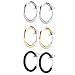 Charisma Stainless Steel Gothic Clip on Non-piercing Hoops Fake Nose Lip Ear Rings Piercing