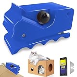 Kartonschneider für Katzenkratzbretter – Kartonstreifen Cutter, DIY Katzenkratzbrett Werkzeug, Pappe Schneiden, Recycelbarer Kartonstreifen Cutter, Nachhaltige Lösung für Katzenliebhaber (Blau)