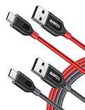 Anker [2-Pack Powerline+ USB C Kabel, 1.8m, für Galaxy S10, S9, S8+, S8, MacBook,...