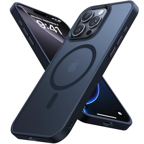 JAME Magnetic for iPhone 16 Pro Max Case, [Compatible with Magsafe], [Military-Grade Protection], Shockproof Slim Fit Protective Phone Case for iPhone 16 Pro Max, 6.9-inch, Black Translucent