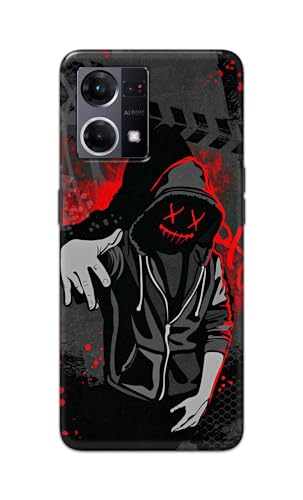Image of Printed Hard Back Cover for Oppo Reno7 4G | Oppo Reno 7 4G Back Cover (Hoodie Rapper) -190724(EA)