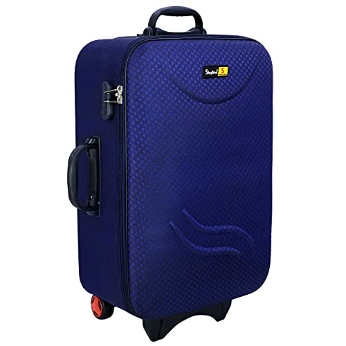Skyline-TrolleySuitcase-Soft-Shell-Luggage-Antiscratch-Polyester-Speedwheel-Travel-Suitcase-Bag-With-2-Wheels-Navy-Blue-20