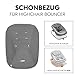 hauck Schonbezug für Babywippe Highchair Bouncer (Eco) (nicht mit anderen Modellen kompatibel), Baumwolle, mit Gummizug und Gurtschlitze für 5-Punkt-Gurt, Waschbar bei 60° (Dark Grey)