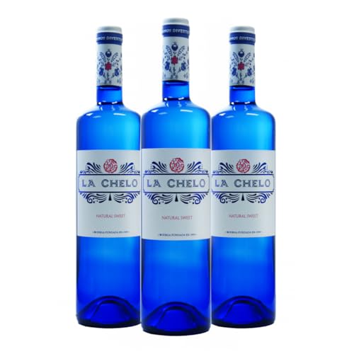 La Chelo Natural&Sweet - Vino blanco dulce - Caja de 3 botellas -100% malvar - Frutal, fresco y equilibrado