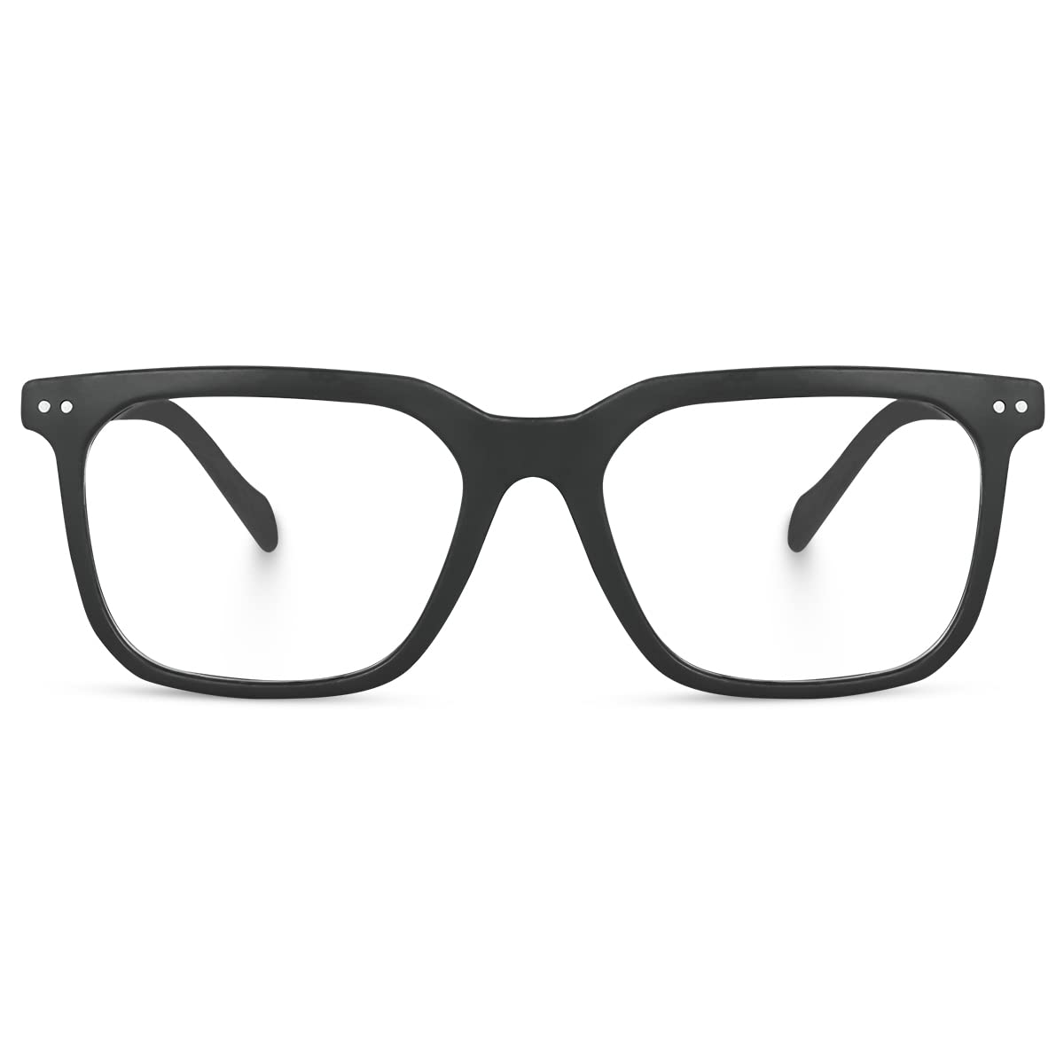 Eymen I Classic Non Prescription Clear Lens Glasses for Women Men Square Frame Eyeglasses Multiple Shades (Black) - Image 2 thumbnail