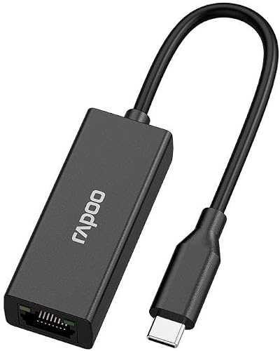 Rapoo XD20 USB Type-C to 1xRJ45 Network Adapter, Black