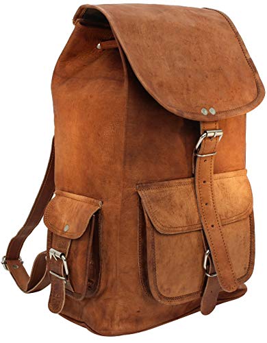 Gusti Cuero nature Archibald Mochila Vintage Espaciosa Acampadas Excursiones Retro Unisex