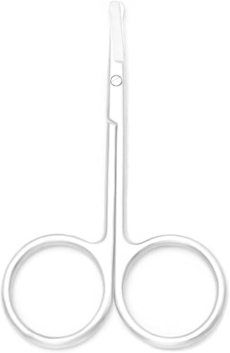 Vista 16 de Tijeras para recortar el vello de la nariz, tijeras de punta redonda de 3.4 pies para recorte de bigote de orejas, cejas, barba, bigote, herramienta