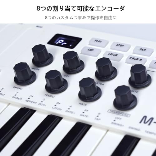 Wrtsqle MIDI コントローラー USB キーボード MIDI コントローラー MIDIキーボード コントローラー 25キーUSB MIDIキーボードコントローラ の商品画像 4