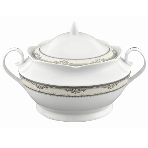 Lorren Home Trends Porcelain 4.25 Qt. Souptureen w/Lid Victoria