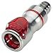 LQ6D17006RED Valved In-Line Liquid Cooling Coupling Body 3/8 ID Barb Warm Red - Bag of 10