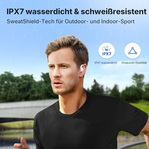 EarFun OpenJump Bluetooth Open Ear Kopfhörer, mit Ohrbügel, Leicht, Leicht – Ansicht 4