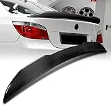 HK5 Black Real Carbon Fiber PSM-Style Rear Trunk Lid Spoiler Wing Compatible with 2004-2010 BMW 5-Series M5 E60 Sedan, 2005 2006 2007 2008 2009