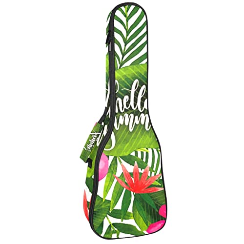 Sac ukulélé étanche et rembourré style tropical floral palm